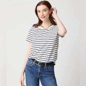 J. Crew Women’s Girlfriend short Sleeve Tee T-shirt Size Large